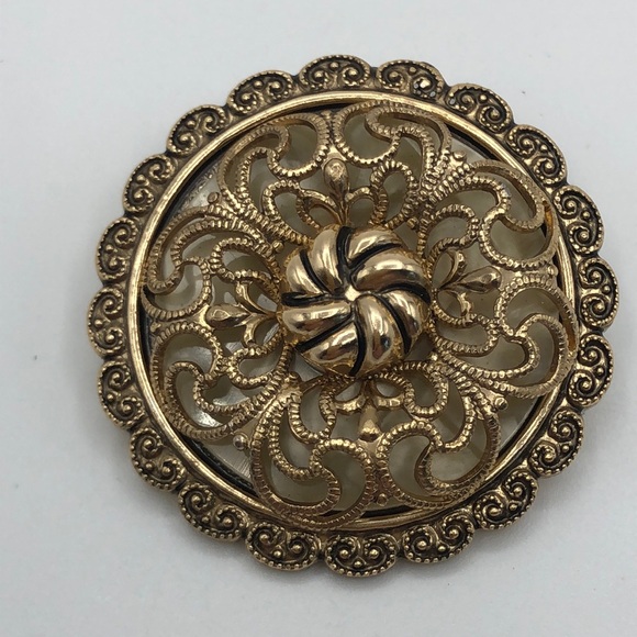 W. Germany Filigree Scarf Jewelry. Elegant and rare find. VTG - Picture 1 of 6